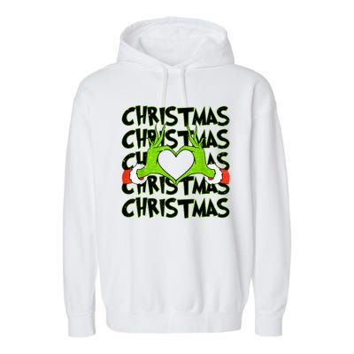 Funny Christmas Elf Christmas For Kids Garment-Dyed Fleece Hoodie