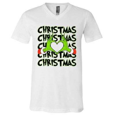 Funny Christmas Elf Christmas For Kids V-Neck T-Shirt