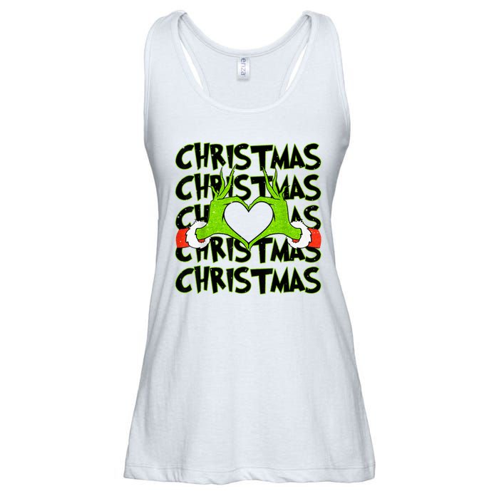 Funny Christmas Elf Christmas For Kids Ladies Essential Flowy Tank