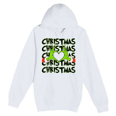 Funny Christmas Elf Christmas For Kids Premium Pullover Hoodie