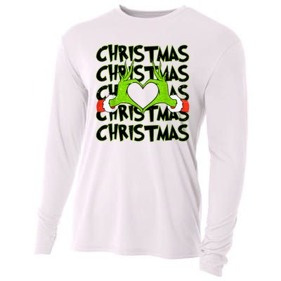 Funny Christmas Elf Christmas For Kids Cooling Performance Long Sleeve Crew