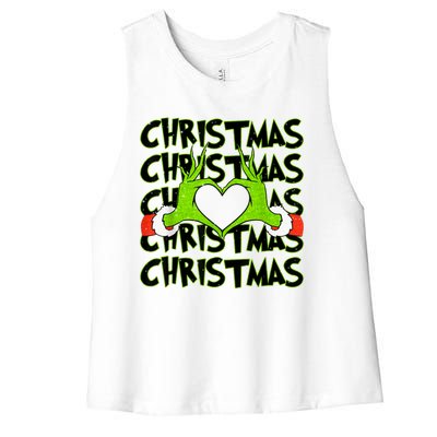 Funny Christmas Elf Christmas For Kids Women's Racerback Cropped Tank