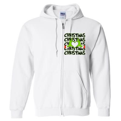 Funny Christmas Elf Christmas For Kids Full Zip Hoodie