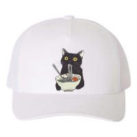 Funny Cat Eating Ramen Vintage Japanese Noodles Yupoong Adult 5-Panel Trucker Hat