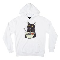 Funny Cat Eating Ramen Vintage Japanese Noodles Hoodie