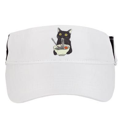 Funny Cat Eating Ramen Vintage Japanese Noodles Adult Drive Performance Visor