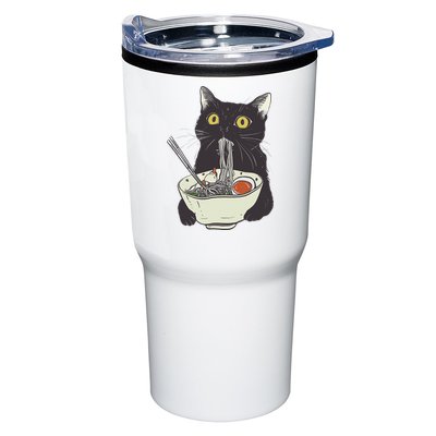 Funny Cat Eating Ramen Vintage Japanese Noodles Tumbler