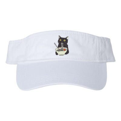 Funny Cat Eating Ramen Vintage Japanese Noodles Visor