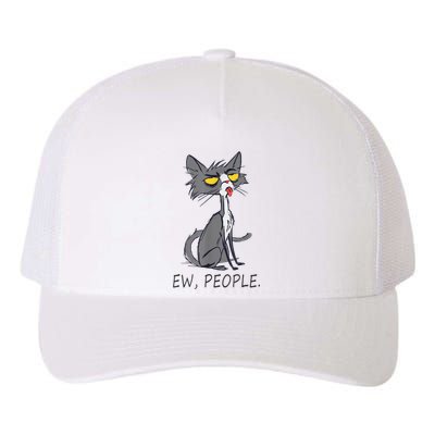 Funny Cat Ew People Meowy Cat Lovers Yupoong Adult 5-Panel Trucker Hat