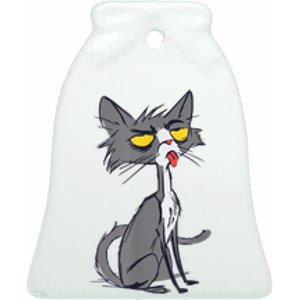 Funny Cat Ew People Meowy Cat Lovers Ceramic Bell Ornament