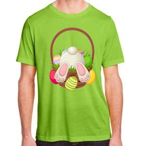 Funny Cute Easter Bunny Bottom Basket Easter Eggs Adult ChromaSoft Performance T-Shirt