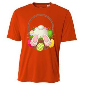 Funny Cute Easter Bunny Bottom Basket Easter Eggs Cooling Performance Crew T-Shirt