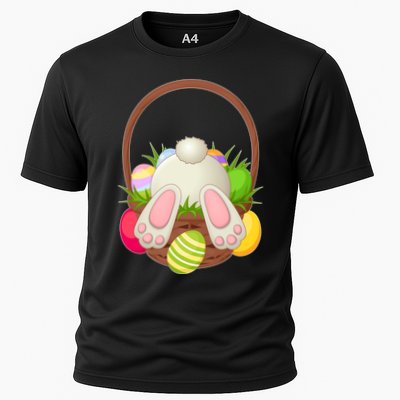Funny Cute Easter Bunny Bottom Basket Easter Eggs Performance Shirt