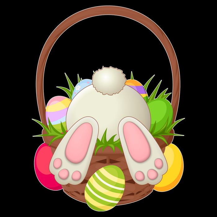 Funny Cute Easter Bunny Bottom Basket Easter Eggs 7-Panel Snapback Hat