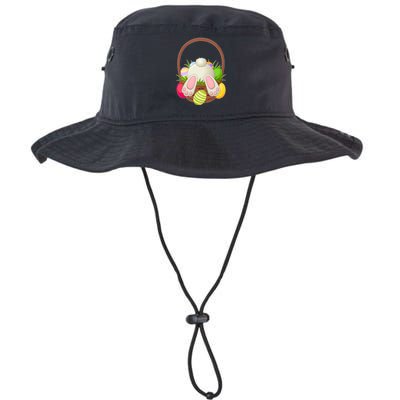 Funny Cute Easter Bunny Bottom Basket Easter Eggs Bucket Hat