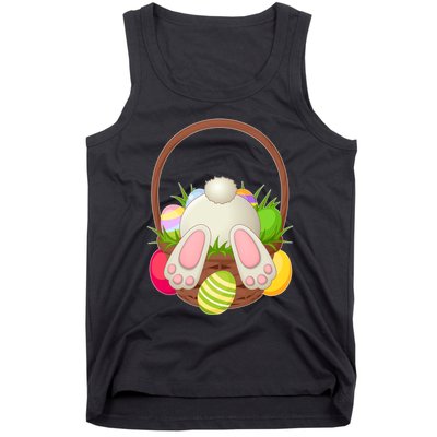 Funny Cute Easter Bunny Bottom Basket Easter Eggs Tank Top