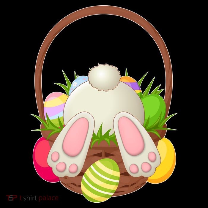 Funny Cute Easter Bunny Bottom Basket Easter Eggs Visor