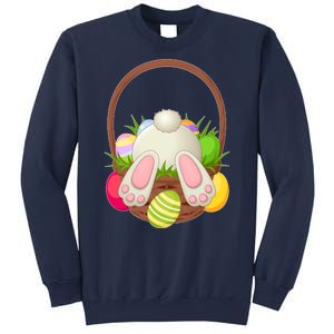 Funny Cute Easter Bunny Bottom Basket Easter Eggs Sweatshirt