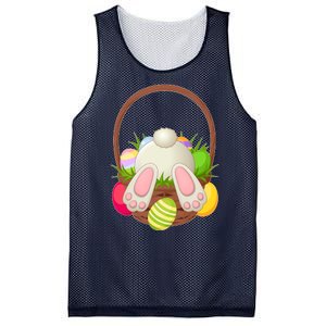 Funny Cute Easter Bunny Bottom Basket Easter Eggs Mesh Reversible Basketball Jersey Tank