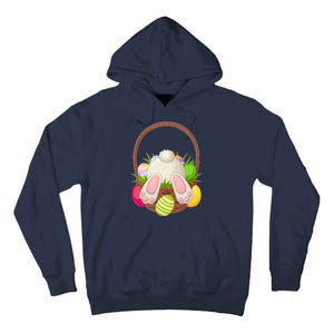 Funny Cute Easter Bunny Bottom Basket Easter Eggs Tall Hoodie