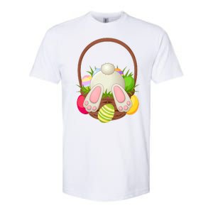 Funny Cute Easter Bunny Bottom Basket Easter Eggs Softstyle CVC T-Shirt