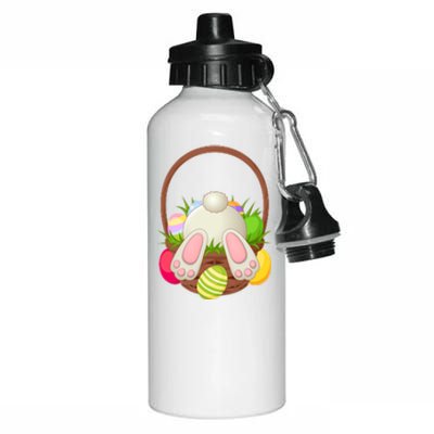 Funny Cute Easter Bunny Bottom Basket Easter Eggs Aluminum Water Bottle