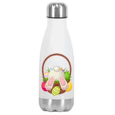 Funny Cute Easter Bunny Bottom Basket Easter Eggs Stainless Steel Insulated Water Bottle