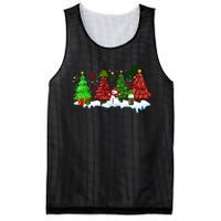 Funny Christmas Elf In Tree With Snowman Scene Mesh Reversible Basketball Jersey Tank