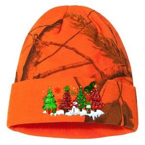 Funny Christmas Elf In Tree With Snowman Scene Kati Licensed 12" Camo Beanie