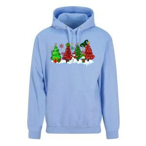 Funny Christmas Elf In Tree With Snowman Scene Unisex Surf Hoodie