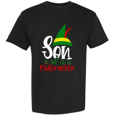 Funny Christmas Elf Son Of A Nutcracker Garment-Dyed Heavyweight T-Shirt