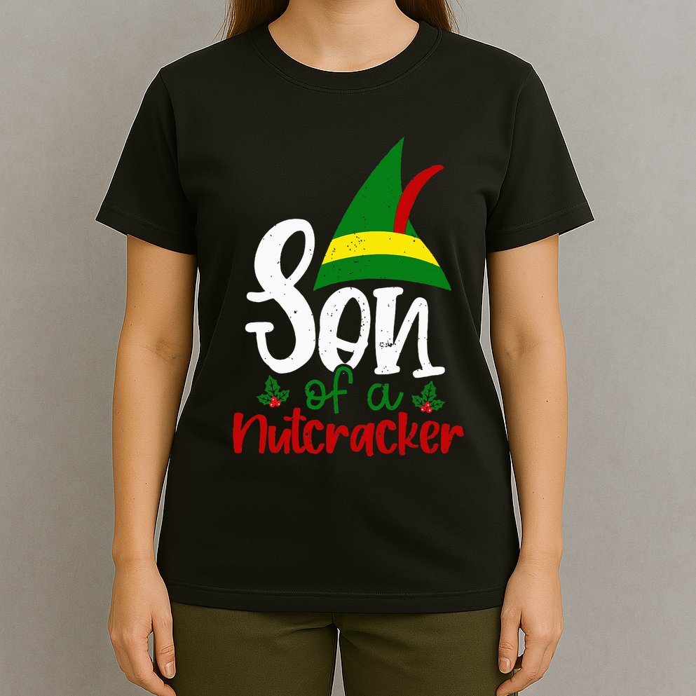 Funny Christmas Elf Son Of A Nutcracker T-Shirt