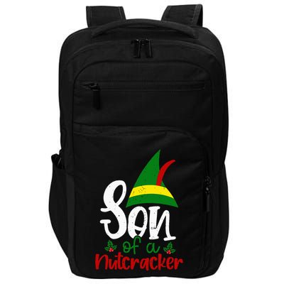 Funny Christmas Elf Son Of A Nutcracker Impact Tech Backpack