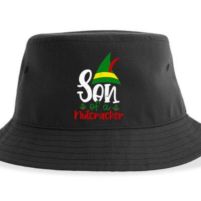 Funny Christmas Elf Son Of A Nutcracker Sustainable Bucket Hat