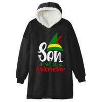 Funny Christmas Elf Son Of A Nutcracker Hooded Wearable Blanket