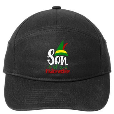 Funny Christmas Elf Son Of A Nutcracker 7-Panel Snapback Hat