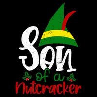 Funny Christmas Elf Son Of A Nutcracker 7-Panel Snapback Hat