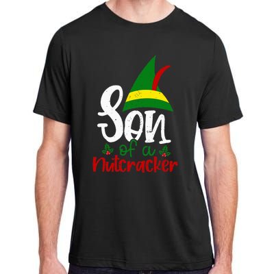 Funny Christmas Elf Son Of A Nutcracker Adult ChromaSoft Performance T-Shirt