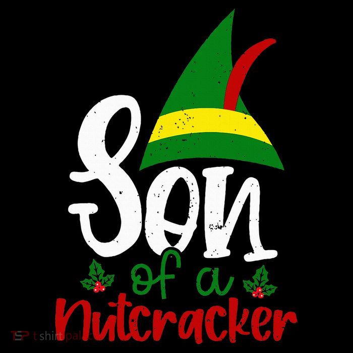 Funny Christmas Elf Son Of A Nutcracker Youth Performance Sprint T-Shirt