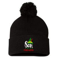 Funny Christmas Elf Son Of A Nutcracker Pom Pom 12in Knit Beanie