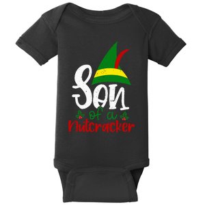 Funny Christmas Elf Son Of A Nutcracker Baby Bodysuit