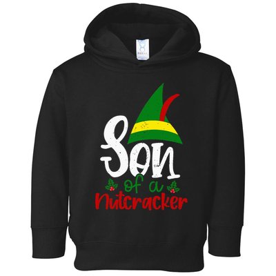 Funny Christmas Elf Son Of A Nutcracker Toddler Hoodie