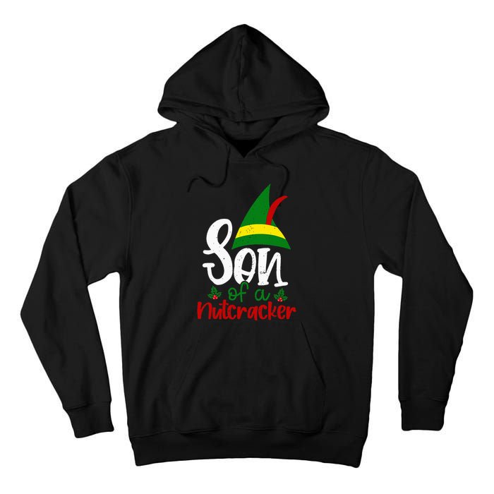 Funny Christmas Elf Son Of A Nutcracker Tall Hoodie
