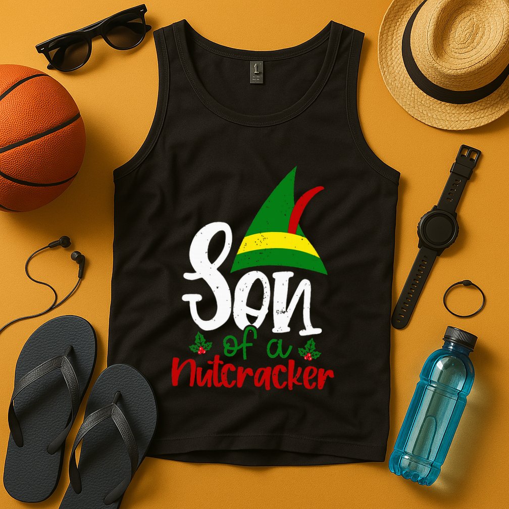 Funny Christmas Elf Son Of A Nutcracker Tank Top