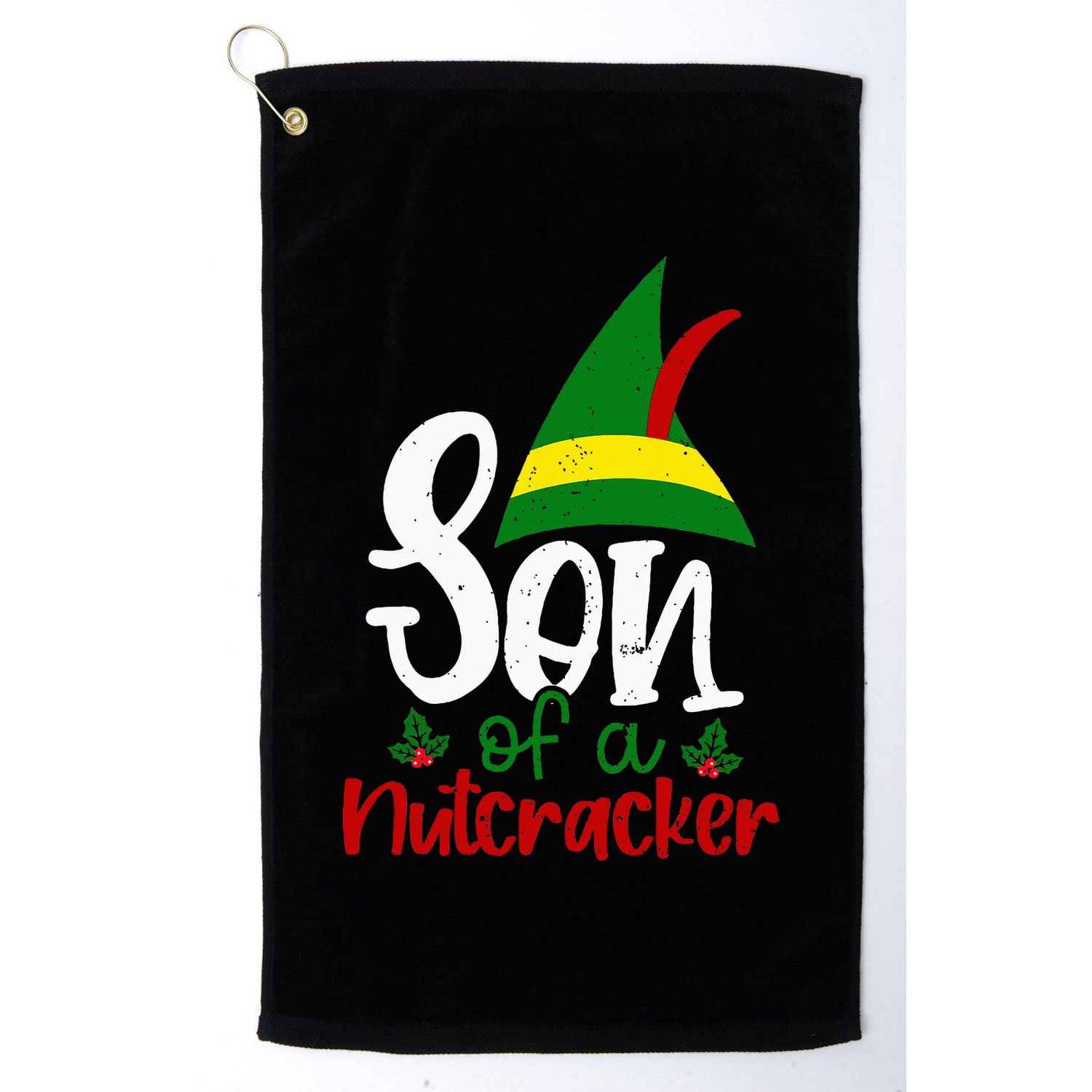 Funny Christmas Elf Son Of A Nutcracker Golf Towel