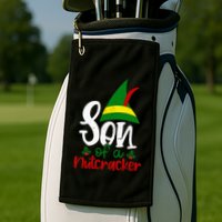 Funny Christmas Elf Son Of A Nutcracker Golf Towel