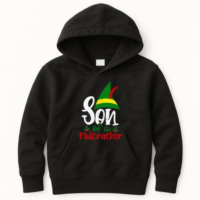 Funny Christmas Elf Son Of A Nutcracker Kids Hoodie