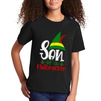 Funny Christmas Elf Son Of A Nutcracker Kids T-Shirt