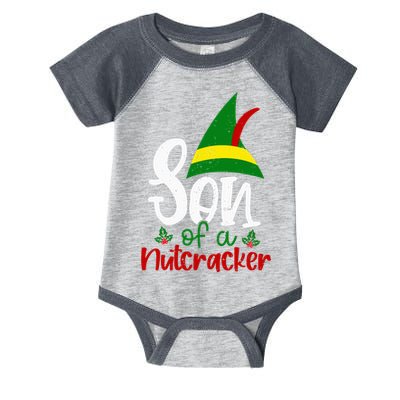 Funny Christmas Elf Son Of A Nutcracker Infant Baby Jersey Bodysuit