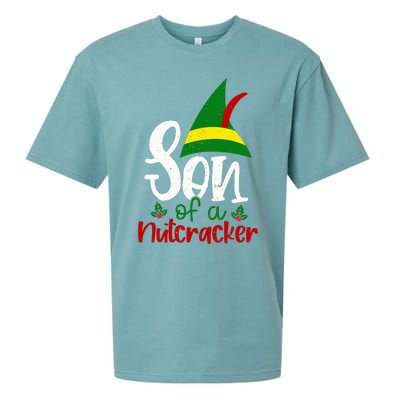 Funny Christmas Elf Son Of A Nutcracker Sueded Cloud Jersey T-Shirt